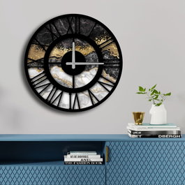 Wallity Reloj Decorativo de MDF Multicolor 50 cm